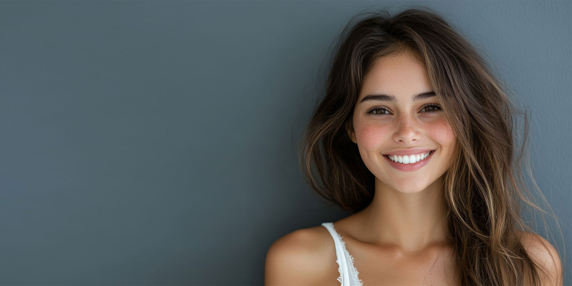 beautiful women smiling brightly for htier photoshoot